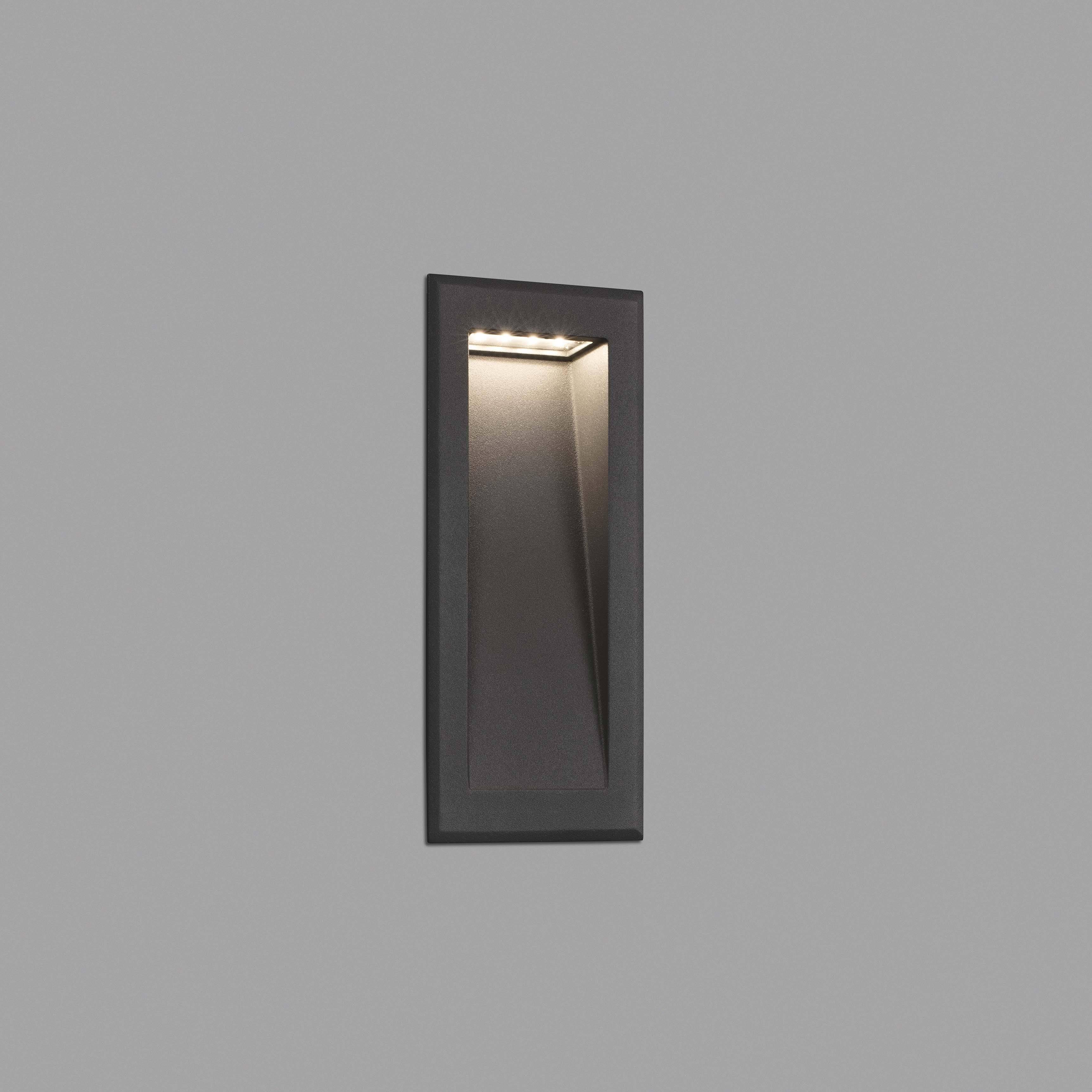 Soun Outdoor Led Dark Grey Recessed Wall Lamp IP65